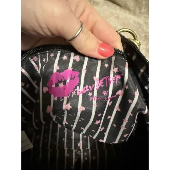 Betsey Johnson Black and Gold Starry Satchel - Picture 9 of 14